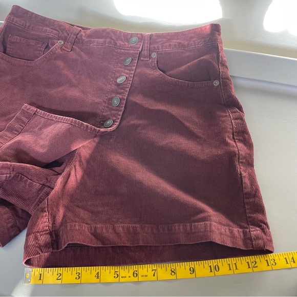 NWT American Eagle Women’s Size 12 Maroon Corduroy Short Mom Skort Preppy Fall - Picture 13 of 13
